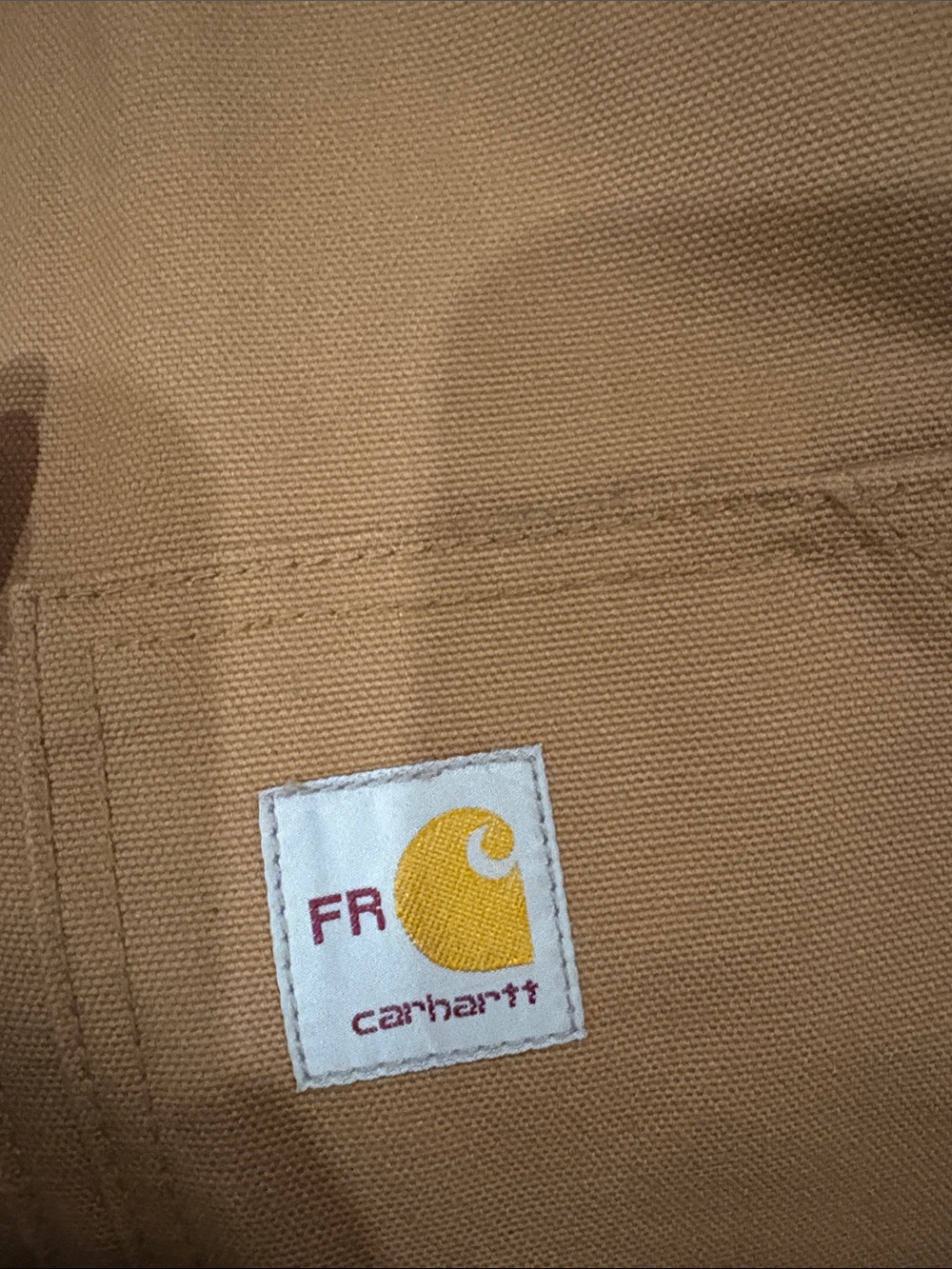 Carhartt Women's FR Duck Brown Jacket with Yellow Logo